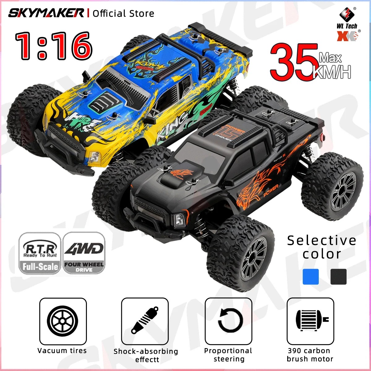 Wltoys 1:16 RCī 164018 2.4GHz 35KM/H 귯ø 4..